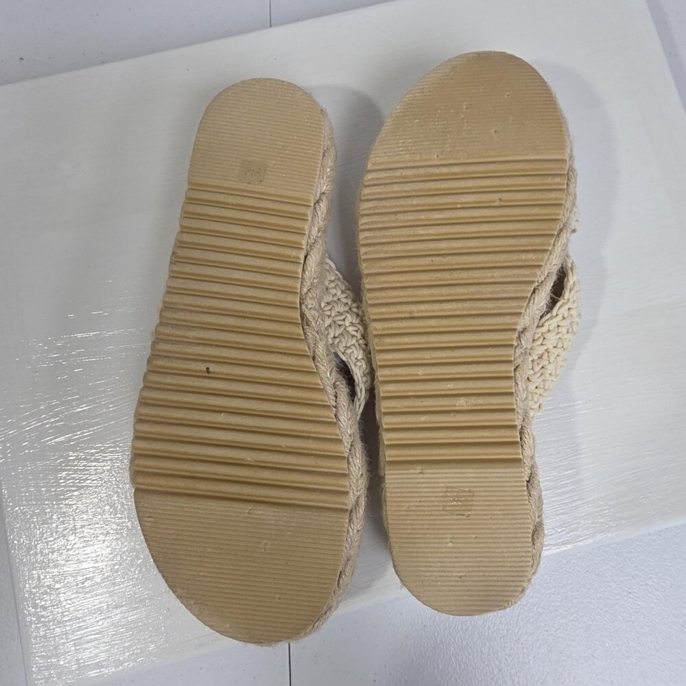 Beach By Matisse Sandals Womens Size 9 Beige Miami Woven Espadrille Slide - Picture 10 of 10